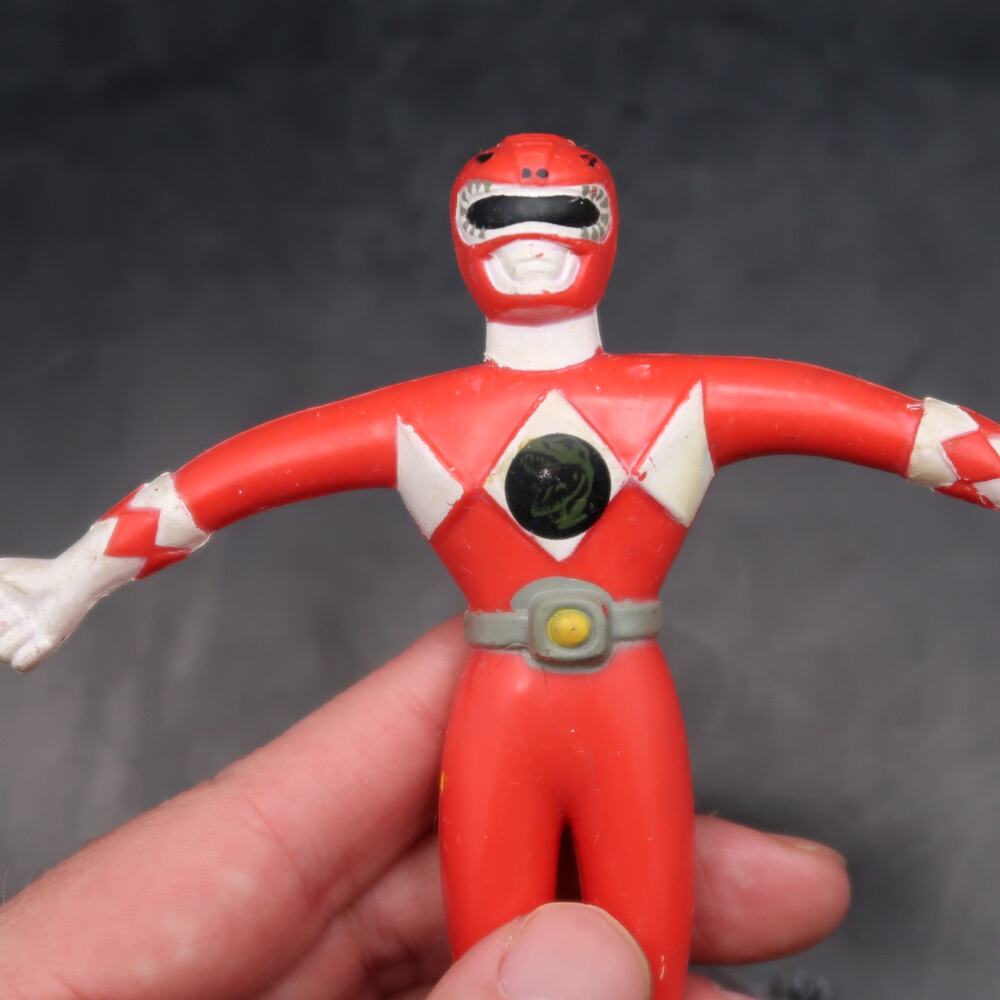 Saban Power Rangers Red Ranger & Blue Ranger Rubber Bendy Figure MMPR 1994 - Picture 5 of 10